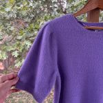Slim Factor By Investments Women's Purple Fuzzy Short Sleeve Sweater Size M. NEW Size M Photo 2