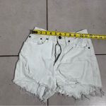Abercrombie & Fitch Women HighRise White Distressed Denim Shorts Curve Love 0/25 Photo 7