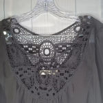 L'af' & Faire sheer and lace batwing shirt Black Photo 3