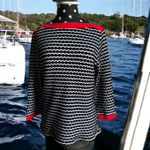Ruby Rd. Womens Top Sz M Blue‎ White Orange Red Nautical Look Knit Blue Size M Photo 2