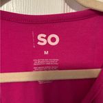 SO  Pink Cropped Ruffled T-Shirt Photo 1