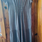 SheIn Elegant Gray Tiered Maxi Dress with Smocked Waist Casual Boho Summer ‎ Size 1X Photo 0