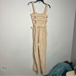 Love Riche cream raw hem jumpsuit open back tie waist women’s size medium trendy Photo 6