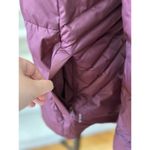 Athleta Downtown Burgundy Red Down Filled Zip Up Puffer Jacket Photo 3