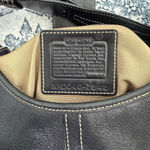 Coach VTG Y2K Hamptons 7548 Black Leather Buckle Hobo Bag Photo 7