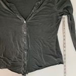 Truly Madly Deeply Urban Outfitters  dark gray long sleeve button front top Photo 9