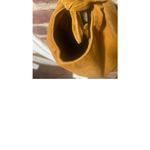 Merit Womens Yellow Corduroy Open Tie Strap Tote Bag 90s style Tan Photo 5