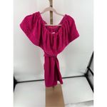 Trina Turk Out of Office Pink Floral Terry Off The Shoulder Dress Photo 6