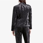 Lucky Brand  Navy Multi Floral velvet blazer Photo 1