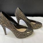 Nine West Women's Black/Gold High Heeled 4.5" Shoes Size 8M SKU3497 Photo 2