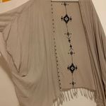 Aztec Pattern Shoulder Coverup Tan Size M Photo 1