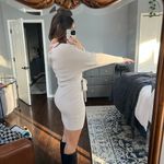 Elegant Cream Sweater Dress Size M Photo 3