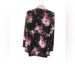 Ecowish Echowish Size 3X Black and Red Floral Cardigan Photo 2