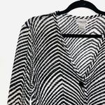 Chico's Chico’s Black & White Striped Button Thin Cardigan Photo 2