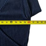 Saint + Sofia Blue Ribbed Knit Victory Wrap Blouse Women Size 6 | 68 Photo 5