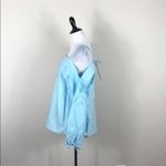 Love Riche Top Cold Shoulder Blue Tie String Photo 3