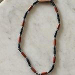 NWT Black and Brown Beaded Shark tooth Necklace Photo 0