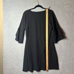 Belongsci Dress Womens Medium Black‎ V Neck Bell Sleeve Shift Mini Dress NEW Black Photo 5