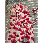 Charter Club  Sleeveless Floral Blouse‎ w/ Tie White Pink Size 6 Photo 1