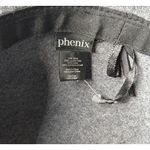 Phenix Hat Grey Wool Floppy Wide Brim Fedora Wool Leather Trim Boho Western Vibe Gray Photo 6