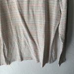 LL Bean Shirt Womens Medium Striped Turtleneck Long Sleeve Multicolor Stretch Photo 2