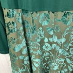LOGO By Lori Goldstein LOGO Lori Goldstein Rayon Burnout Velvet Satin Hem Top Size Large Green Holiday Photo 6