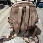 Pale Pink Rose Mini Backpack Bag Faux Leather Adjustable Strap Zipper Pockets Photo 5