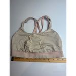Lululemon  Sports Bra Light Support Criss Cross‎ Back Pink Beige Size 6 Photo 1