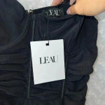 Leau NWT Sheer Stretch Bodice Corset Miami Mesh Mini Dress (Medium) Black Photo 5