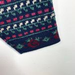 Vintage Willow Bay Patchwork Fair Isle Floral Long Acrylic Sweater Navy M new Blue Size M Photo 4