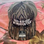 camouflage 49 winchester band embroidered baseball trucker cap Green Photo 0