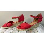 Talbots  Papaya Fruit Lyndsay Espadrille Criss Cross Sandal Size 8M Photo 3