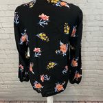 Mudd  Peasant Blouse Long Sleeve Black Floral Print-Large Photo 2