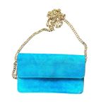 Banana Republic Italian Suede Crossbody Laser Blue Photo 1