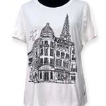 Karl Lagerfeld | L | Designer Embellished Studs T-shirt Top Eiffel Tower France Photo 1