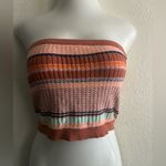 Aerie  Rust Multicolor Knit Striped Tube Top M Photo 1