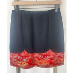 Nicole Miller Vintage Y2K NYC Mini Silk Kimono Jacquard Skirt Womens 6 Photo 0