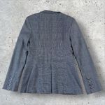 Norma Kamali  Single Breasted Glenn Plaid Blazer Jacket Black White Size 8‎ Photo 4