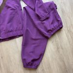 BLAIR BOUTIQUE VTG Tracksuit Sz XL Purple Floral Windbreaker Nylon Jacket Jogger Photo 2