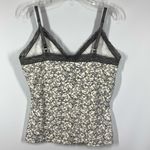 White House | Black Market Floral V-Neck Cami Top Black & White Size Medium Photo 4