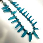 Amazonite and blue sea glass necklace Photo 3