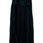 Sharagano Beaded Halter Pleated Flare Maxi Formal Dress 12 Photo 0
