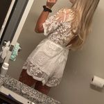 Honey Punch White Lace Romper Photo 3