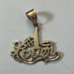 Number one Lover gold platted necklace charm Photo 1
