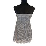 PANHANDLE SLIM PULL ON GINGHAM SMOCKED RUFFEL SNAP FRONT MINI SLEEVELESS… Black Photo 1