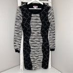 Trixxi  Three Pink Hearts‎ Sweater Dress Lace Panel Long Sleeve Knit Mini Med. Photo 1