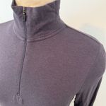 Cuddl Duds  Dark Grey Long Sleeve Quarter Zip Pullover with Thumbholes Size Small Photo 2