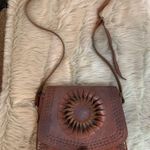 Vintage Leather Boho Hippie Purse Brown Photo 0