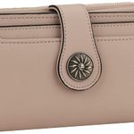 RFID Blocking Large Capacity Luxury Waxed Genuine Leather Clutch Wallet Multi Card Organizer Photo 0