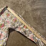 ZARA  Tunic Dress Womens Medium Pink Floral Paisley V Neck Tie Waist Cottagecore Photo 3